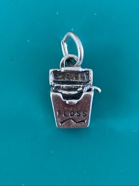 .925 Dental Floss Sterling Silver Jewelry Charm #teeth